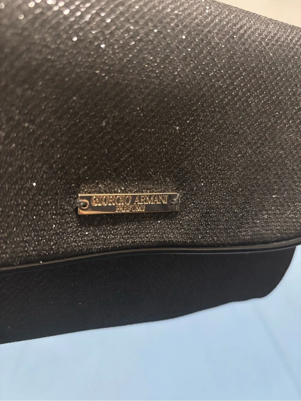 Giorgio Armani Black Glitter Clutch